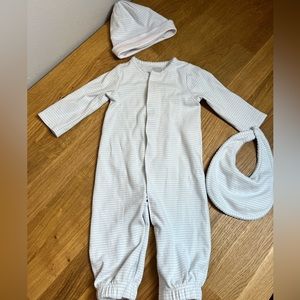 💚5/$20| Mud pie three piece matching set blue stripes